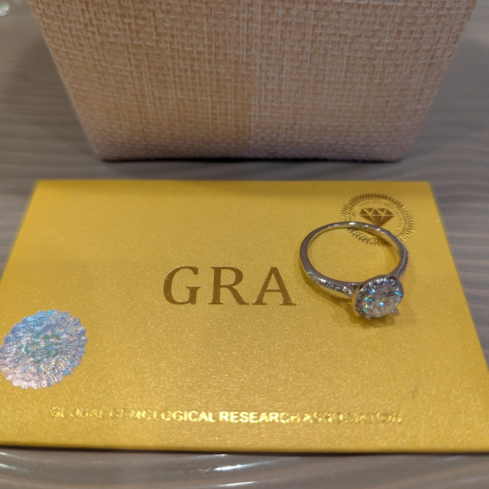 Moissanite Ring Size 8 NIP
